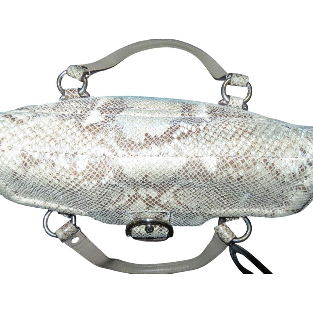 Coach 2013 Campbell Exotic Snakeskin Embossed Leather Flap Satchel Handbag 27895 - Picture 11 of 14